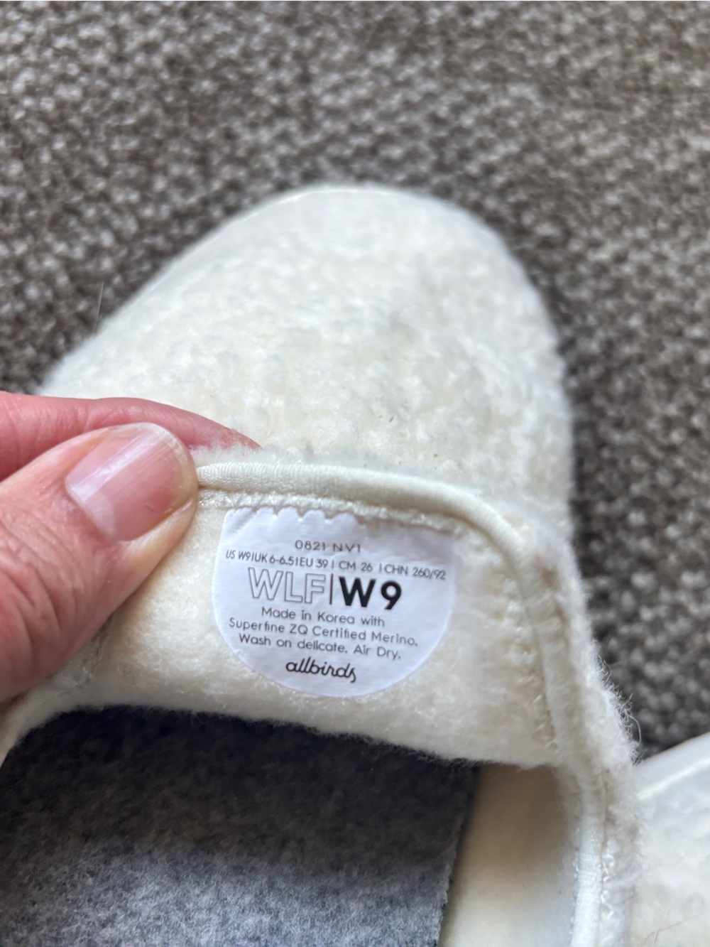 allbirds Women’s Cream Sherpa Wool Slip-On Shoes - Picture 7 of 7